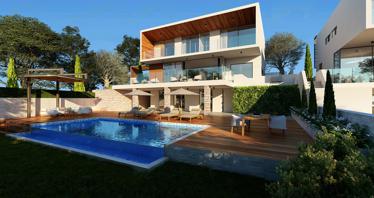 Complex of luxury villas near the beach and the city center, Paphos, Cyprus