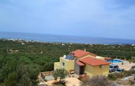 Modern villa with a terrace, a pool, sea views and a spacious plot, near the beach, Agios Nikolaos, Crete, Greece for 445,000 €