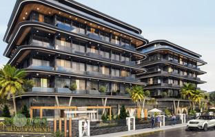 Luxury residence with swimming pools and a view of the sea in a prestigious area, Alanya, Turkey for From 11,078,000 TRY