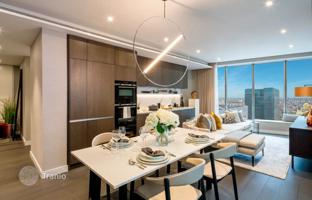 Two-bedroom apartment in a new high-rise residence with a swimming pool and a sky terrace, Canary Wharf, London, UK for £1,243,000