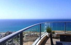 Modern apartment with a terrace and sea views in a bright residence, on the first line of the beach, Netanya, Israel for $953,000