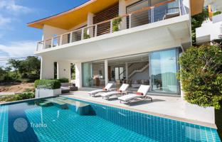 Three-storey villa with a pool and beautiful sea views, Plai Laem area, Samui, Thailand for $745,000