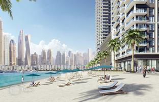 New apartments with views of the sea, marina and large park, in Beach Mansion complex with private beach, Beachfront area, Dubai, UAE for From $726,000