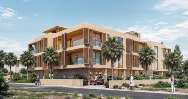 Modern residential complex with a parking in Pyrgos, Limassol, Cyprus