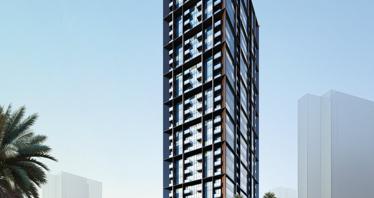 Complex of furnished apartments Altai Tower with a swimming pool and a gym, JVT, Dubai, UAE