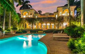 Spacious villa with a garden, a backyard, a pool, a summer kitchen, a sitting area, a terrace and a garage, Miami, USA for $29,000,000
