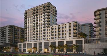 New Odessa Residence with a swimming pool, tennis courts and lounge areas 5 minutes away from the park, Town Square, Dubai, UAE