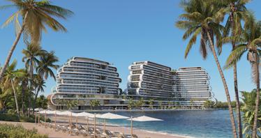 Modern residence with swimming pools, a spa center and a co-working area in the heart of Yas Island, Abu Dhabi, UAE