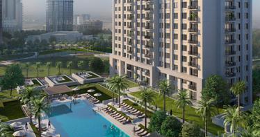 New apartments with views of a large park in a complex Lime Gardens, close to the business and tourist areas in Dubai Hills Estate, UAE
