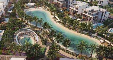 New gated residence Nad al Sheba Gardens with a lagoon and a swimming pool close to highways, Nad Al Sheba 1, Dubai, UAE