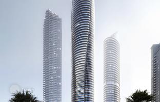 New high-rise Mercedes Benz Residence with swimming pools in the center of Downtown Dubai, UAE for From $3,077,000
