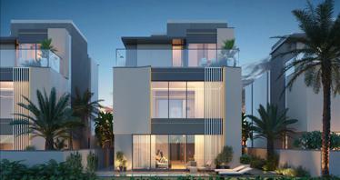 New exclusive complex of villas Watercrest with swimming pools and gardens, Meydan, Dubai, UAE