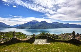 Exclusive furnished villa with a large plot and a view of Lake Como, Stazzona, Italy. Price on request