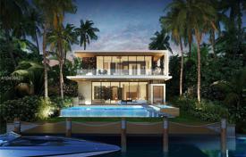 Tropical modern villa with a pool, a terrace and an ocean view, Miami Beach, USA for $13,950,000