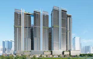 New high-rise complex Milan Heights with infinity pools and tennis courts, City of Arabia, Dubai, UAE for From $157,000