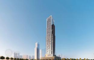 New high-rise Auresta Residence with swimming pools, lounge areas and sports grounds, JVC, Dubai, UAE for From $196,000