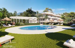 New residence with a swimming pool and a panoramic sea view in a prestigious area, Estepona, Spain for From 346,000 €