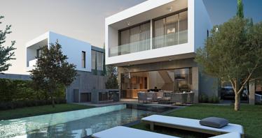 Complex of luxury villas close to a beach, Kato Paphos, Cyprus