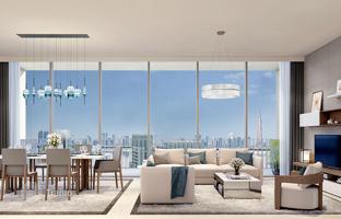 Two-bedroom apartment in a new residential complex Harbour Gate with pool, private parking and lounge area in Dubai Creek Harbour, UAE for $1,089,000
