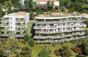 Modern residential complex with a swimming pool, a garden and beautiful views in Nice, Côte d'Azur, France for From 330,000 €