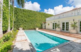 Spacious villa with a garden, a backyard, a relaxation area and a terrace, Miami Beach, USA for $3,295,000