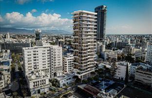 New high-rise residence with an underground parking and a gym in the heart of Nicosia, Cyprus for From 498,000 €
