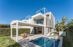 Stylish sunny villa with a pool and a garage in Gava Mar, Catalonia, Spain for 3,400,000 €