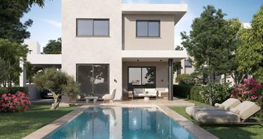 Gated complex of villas with a swimming pool close to beaches, Agios Tychonas, Cyprus