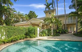 Spacious villa with a garden, a backyard, a pool, a relaxation area, a terrace and a garage, Miami, USA for $2,750,000