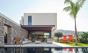 New villas with swimming pools and guest houses in a residence with a private beach and a spa center, Bodrum, Turkey. Price on request