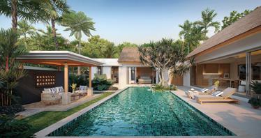 New guarded complex of villas with swimming pools and gardens close to an international school, Bang Tao, Phuket, Thailand