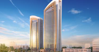 High-rise residence Damac Esclusiva with swimming pools and a spa center in the heart of Riyadh, Saudi Arabia