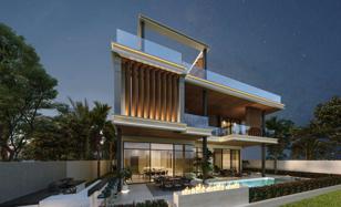 New complex Harrisoni Villas La Mer with a swimming pool and panoramic views close to Burj Khalifa, La Mer, Dubai, UAE for From $27,229,000