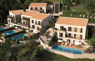 Three-storey furnished villa with a pool and sea views in an elite complex, Budva, Montenegro for From 3,200,000 €