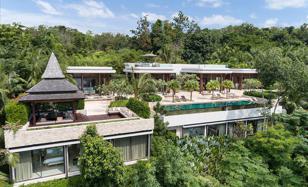 Three-storey villa with a swimming pool and a spa area in a residence with a beach and a golf course, Samui, Thailand for $12,302,000