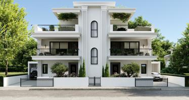 New apartments in a residential complex next to the park and lake, Larnaca, Cyprus