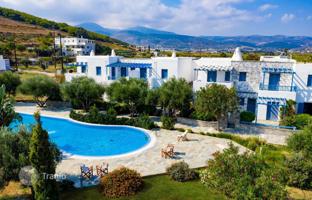 Residential complex with a swimming pool and gardens at 50 meters from the sea, Paros, Greece for From $303,000