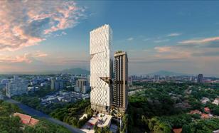 High-rise residence with a swimming pool and green areas, Phnom Penh, Cambodia for From $275,000