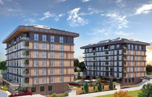 New project with a swimming pool and green areas, 5 minutes away from the coast, Istanbul, Turkey for From 21,544,000 TRY