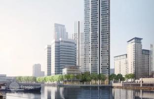 One-bedroom apartment in a residence with a swimming pool, gardens and a business lounge, Canary Wharf, London, UK for £734,000