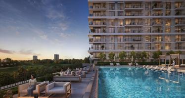 New residential complex ES Golf Meadow with swimming pools and a golf course, Emaar South, Dubai, UAE