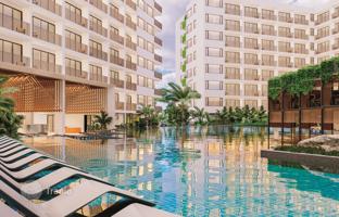 Modern residential complex with a large swimming pool opposite a shopping center in Chalong, Phuket, Thailand for From $89,000