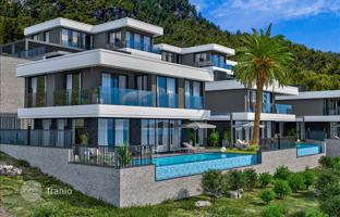New complex of villas with swimming pools and panoramic views close to the sea and the city center of Alanya, Turkey for From 138,821,000 TRY