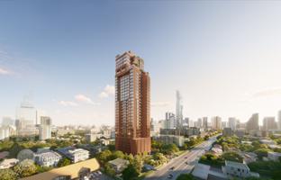 New high-rise residence with a swimming pool, a golf course and a pet area, Bangkok, Thailand for From $260,000