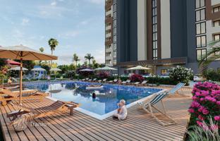 Four bedroom flats in complex with swimming pool and parking, Mersin, Turkey for From 5,386,000 TRY