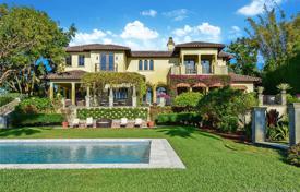 Comfortable villa with a plot, pool, pond and terrace, Coral Gables, USA for $6,995,000
