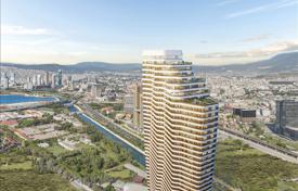 New high-rise residence with swimming pools and a green area close to the coast, Izmir, Turkey for From $504,000