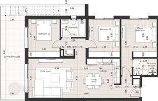 3-bedroom penthouse 140 m² in Mesa Geitonia for 771,000 €