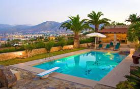 Two-storey villa with panoramic views 300 m from the beach, Hersonissos, Crete, Greece for 3,800 € per week