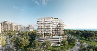 New complex of furnished apartments Beach Walk 4 with a swimming pool, panoramic views and an access to the beach, Dubai Islands, Dubai, UAE
